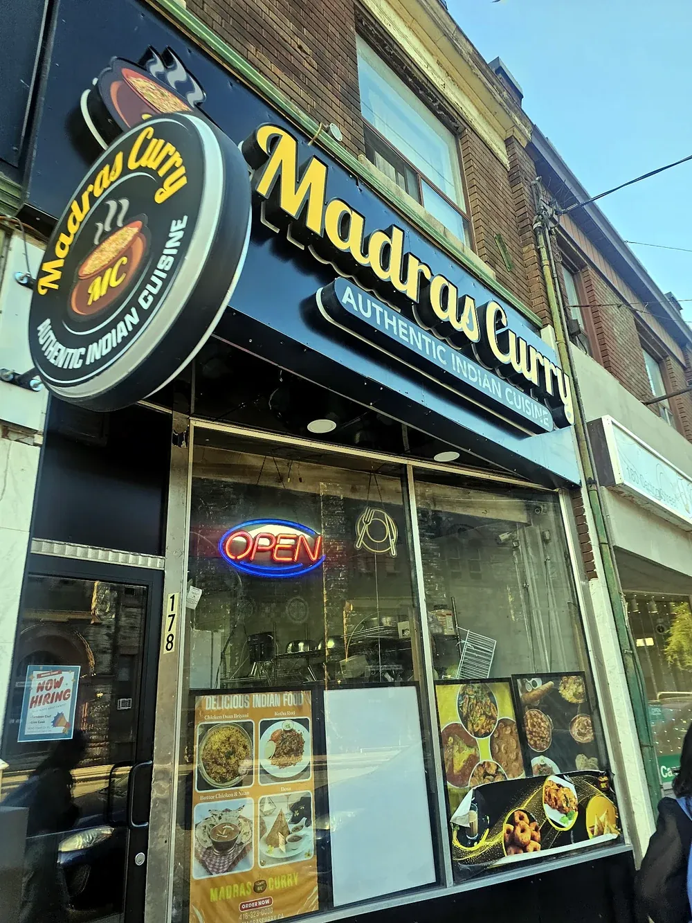 Madras Curry storefront at 178 Carlton Street